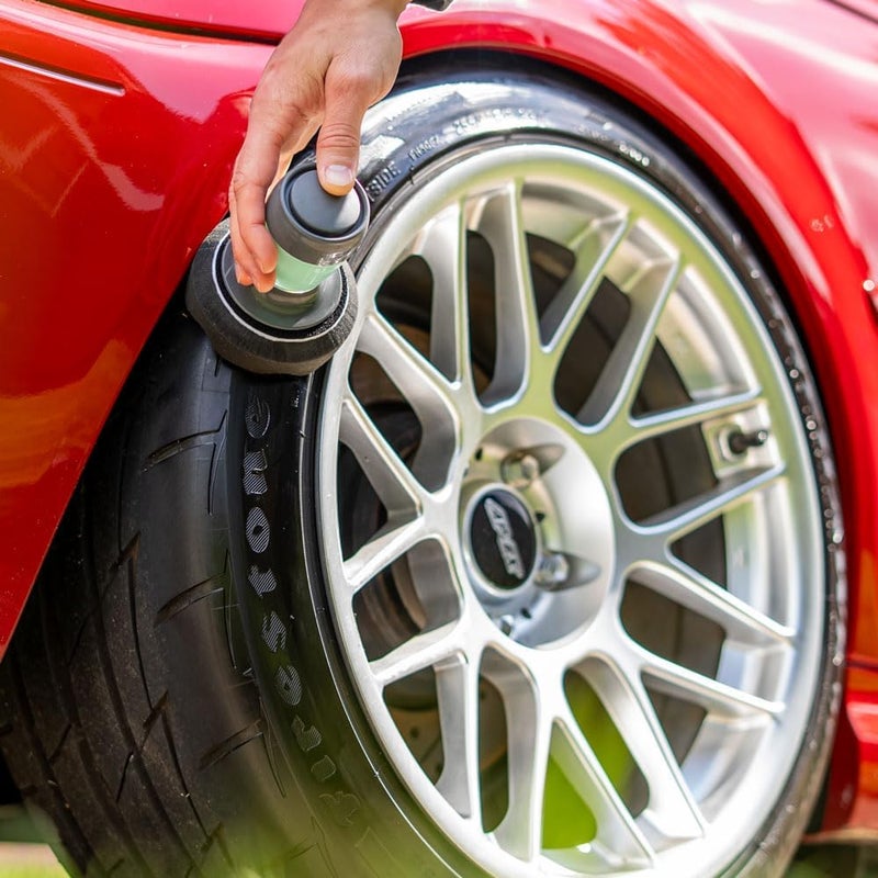 ExoForma Flow Tire Shine Applicator | Reusable Car & Truck Tire Dressing Applicator for No-Drip, Streak-Free Shine | Works with All Tire Shine & Gels | Professional Car Detailing Tool - Image 3